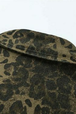 Leopard Print Overshirt - Y2K Fashion with Coquette Aesthetic Twist