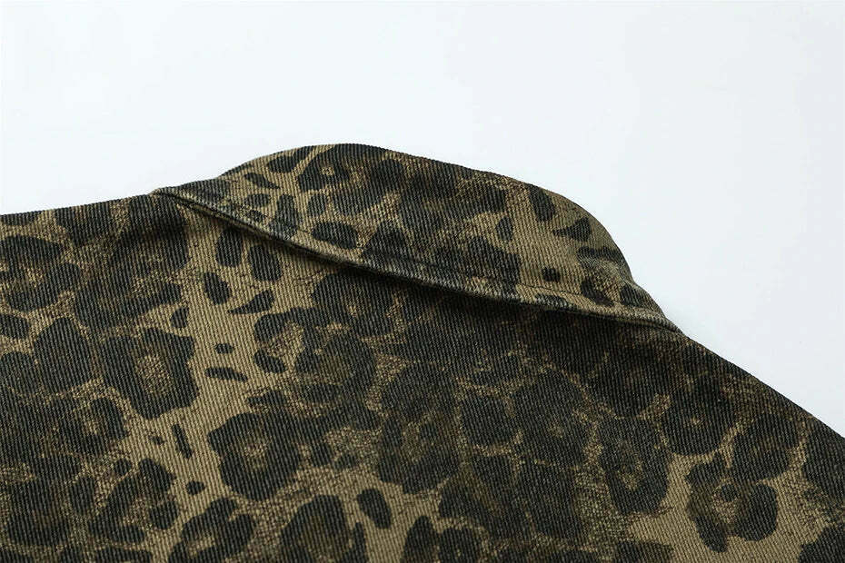 Leopard Print Overshirt - Y2K Fashion with Coquette Aesthetic Twist Leopard Print Overshirt - Y2K Fashion with Coquette Aesthetic Twist