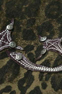 Leopard Print Overshirt - Y2K Fashion with Coquette Aesthetic Twist