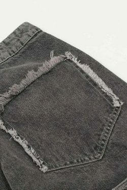 Lightning Star Patch Baggy Jeans - Y2K Fashion Statement with Unique Aesthetic Appeal