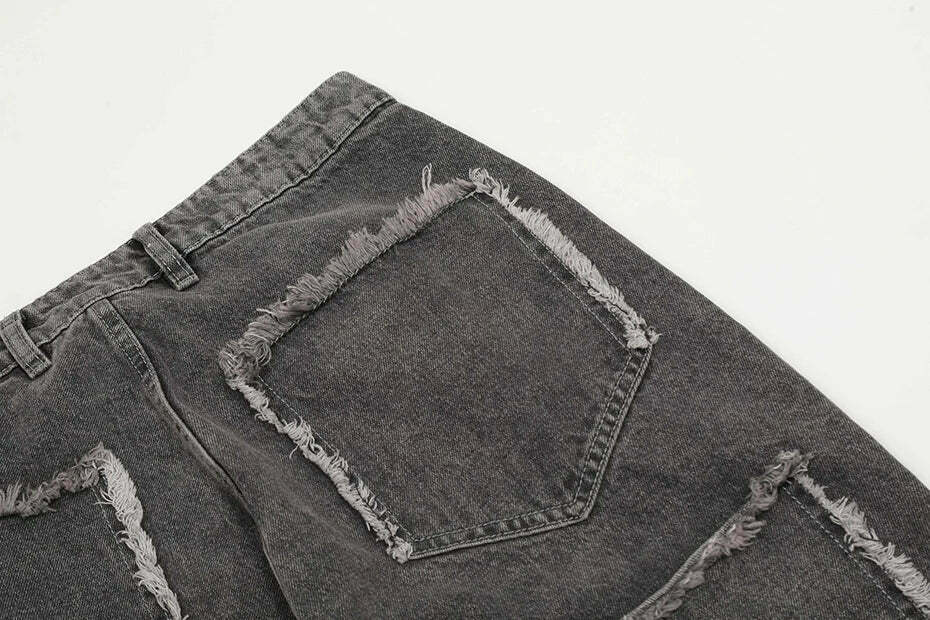 Lightning Star Patch Baggy Jeans - Y2K Fashion Statement with Unique Aesthetic Appeal Lightning Star Patch Baggy Jeans - Y2K Fashion Statement with Unique Aesthetic Appeal