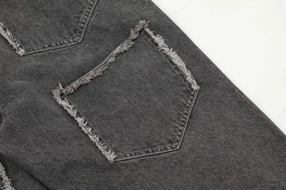 Lightning Star Patch Baggy Jeans - Y2K Fashion Statement with Unique Aesthetic Appeal Lightning Star Patch Baggy Jeans - Y2K Fashion Statement with Unique Aesthetic Appeal