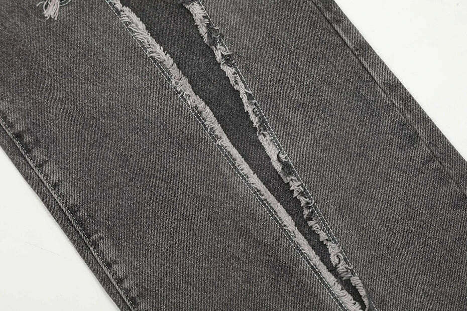 Lightning Star Patch Baggy Jeans - Y2K Fashion Statement with Unique Aesthetic Appeal Lightning Star Patch Baggy Jeans - Y2K Fashion Statement with Unique Aesthetic Appeal