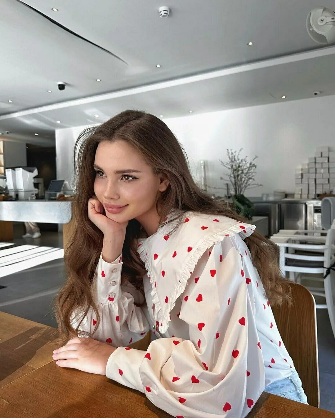 Love In The Air' Heart Print Shirt - Y2K Fashion Coquette Aesthetic Grunge Love In The Air' Heart Print Shirt - Y2K Fashion Coquette Aesthetic Grunge