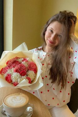 Love In The Air' Heart Print Shirt - Y2K Fashion Coquette Aesthetic Grunge