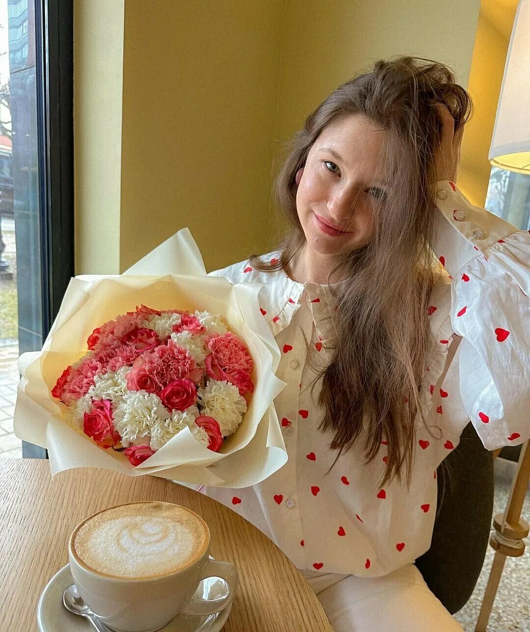 Love In The Air' Heart Print Shirt - Y2K Fashion Coquette Aesthetic Grunge Love In The Air' Heart Print Shirt - Y2K Fashion Coquette Aesthetic Grunge