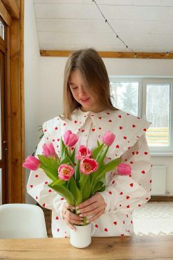 Love In The Air' Heart Print Shirt - Y2K Fashion Coquette Aesthetic Grunge