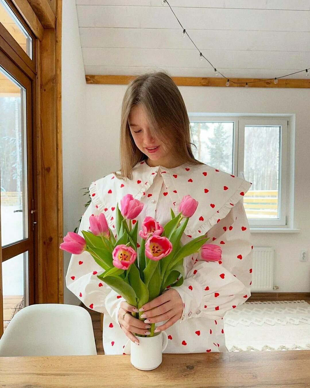 Love In The Air' Heart Print Shirt - Y2K Fashion Coquette Aesthetic Grunge Love In The Air' Heart Print Shirt - Y2K Fashion Coquette Aesthetic Grunge