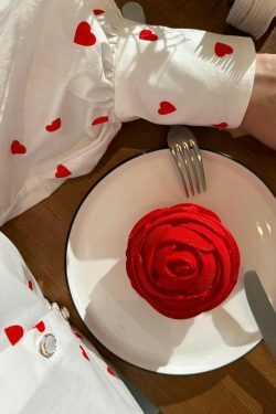 Love In The Air' Heart Print Shirt - Y2K Fashion Coquette Aesthetic Grunge