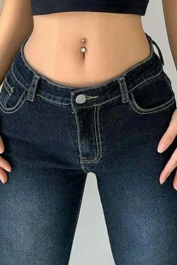 Luna Lit Low Waist Denim: Y2K Fashion Cargo Skirt for Coquette Aesthetic with Grunge Style