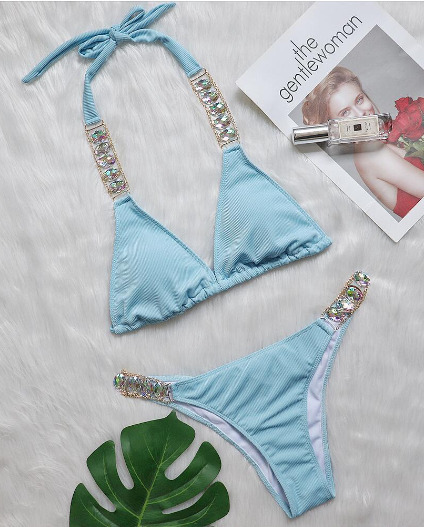 Luxury Diamond Swimsuit: Y2K Fashion Coquette Aesthetic Grunge Style Cute Tops