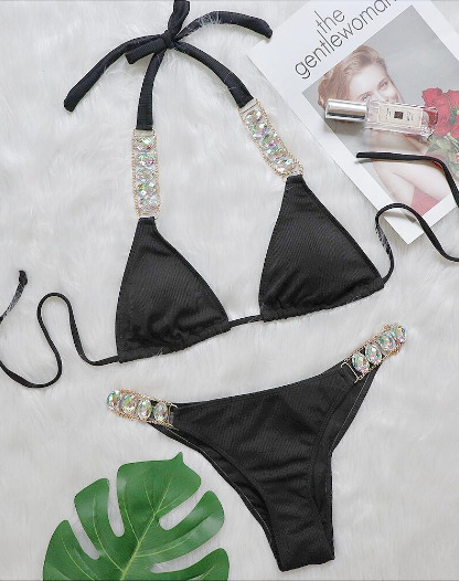 Luxury Diamond Swimsuit: Y2K Fashion Coquette Aesthetic Grunge Style Cute Tops