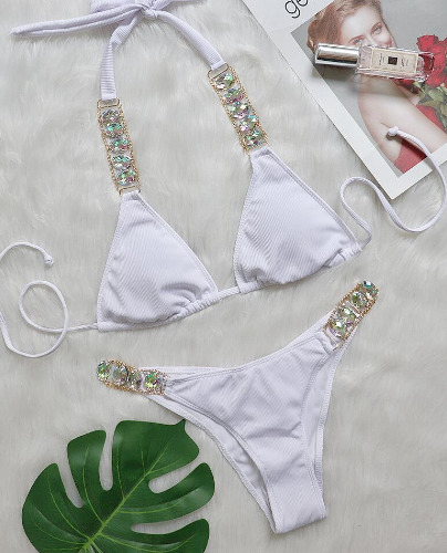 Luxury Diamond Swimsuit: Y2K Fashion Coquette Aesthetic Grunge Style Cute Tops