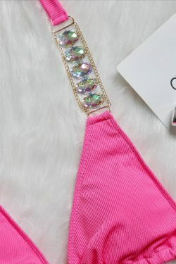 Luxury Diamond Swimsuit: Y2K Fashion Coquette Aesthetic Grunge Style Cute Tops