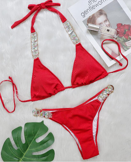 Luxury Diamond Swimsuit: Y2K Fashion Coquette Aesthetic Grunge Style Cute Tops