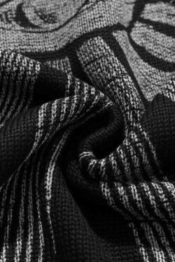 MADE EXTREME Tattoo Print Oversized Sweater - Y2K Aesthetic Coquette Fashion for Women