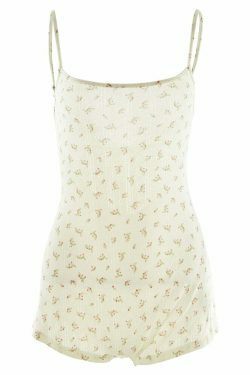 Marble Floral Playsuit - Y2K Fashion Coquette Aesthetic Grunge Style Cute Tops Past