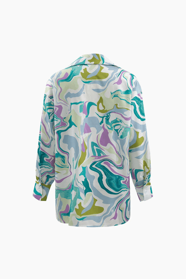 Marble Print Shirt & Pants Set: Y2K Coquette Grunge Aesthetic Cute Tops Past Marble Print Shirt & Pants Set: Y2K Coquette Grunge Aesthetic Cute Tops Past