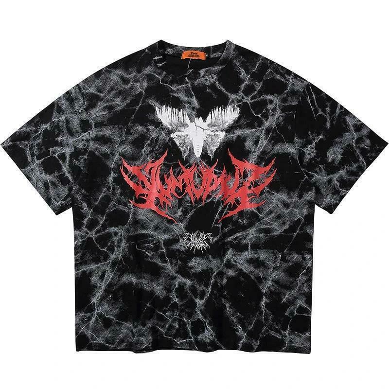 Marbled Death Metal Graphic Tee - Y2K Fashion Aesthetic Shirt for Women Marbled Death Metal Graphic Tee - Y2K Fashion Aesthetic Shirt for Women