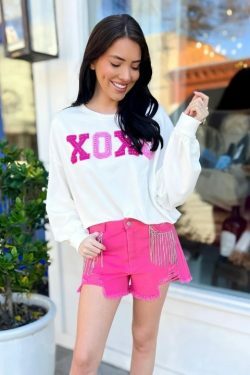 Marshmallow Dream Embroidered Pullover - Coquette Aesthetic Y2K Fashion for Women