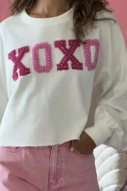 Marshmallow Dream Embroidered Pullover - Coquette Aesthetic Y2K Fashion for Women