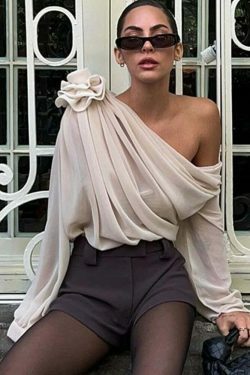 Marshmallow Whisper Coquette Chiffon Top - Y2K Fashion Aesthetic with Delightful Pastel Goth Vibes