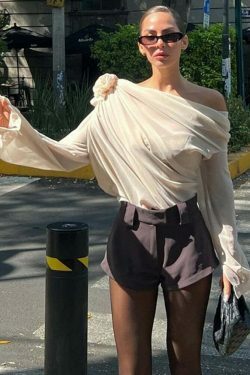 Marshmallow Whisper Coquette Chiffon Top - Y2K Fashion Aesthetic with Delightful Pastel Goth Vibes