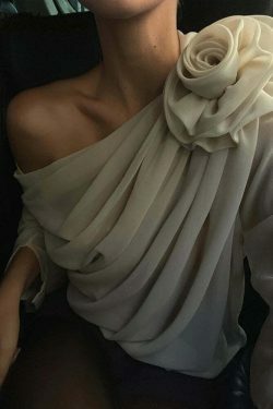 Marshmallow Whisper Coquette Chiffon Top - Y2K Fashion Aesthetic with Delightful Pastel Goth Vibes