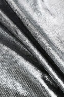 Metallic Lace Up Side Crop Tank Top - Y2K Fashion Coquette Aesthetic Grunge Style