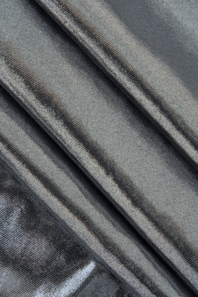 Metallic Shoulder Midi Dress - Y2K Fashion Statement with Coquette & Grunge Aesthetic Metallic Shoulder Midi Dress - Y2K Fashion Statement with Coquette & Grunge Aesthetic