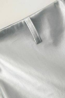 Metallic Strapless Corset Top & A-Line Mini Skirt Set - Y2K Coquette