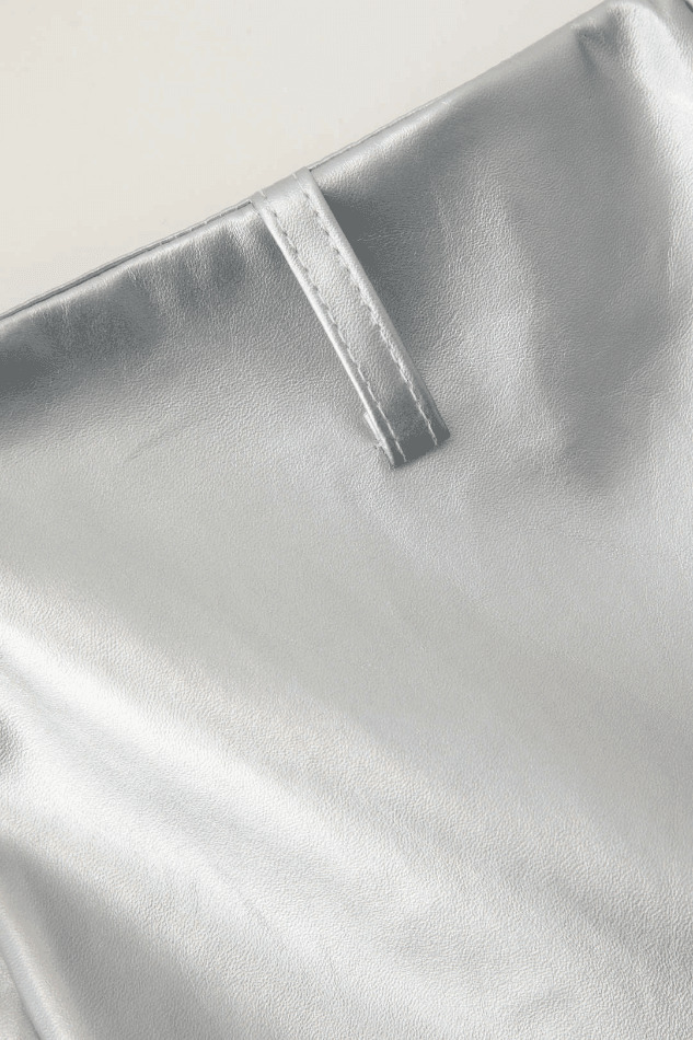 Metallic Strapless Corset Top & A-Line Mini Skirt Set - Y2K Coquette