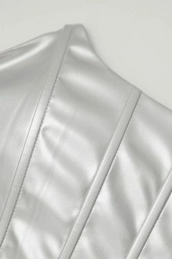 Metallic Strapless Corset Top & A-Line Mini Skirt Set - Y2K Coquette