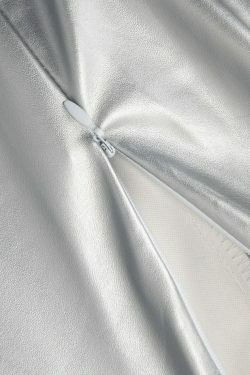 Metallic Strapless Corset Top & A-Line Mini Skirt Set - Y2K Coquette