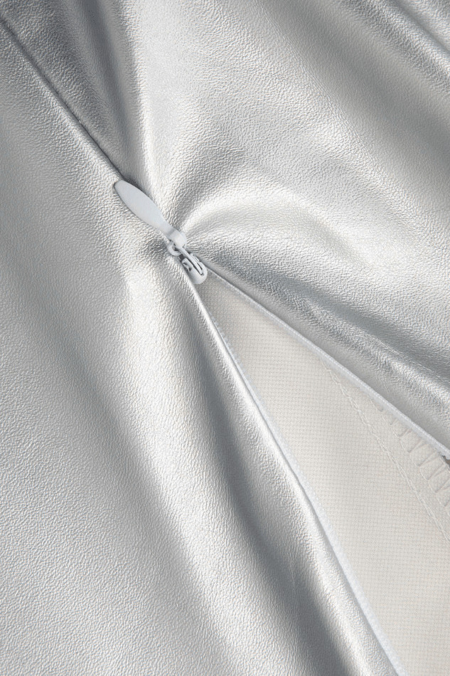 Metallic Strapless Corset Top & A-Line Mini Skirt Set - Y2K Coquette