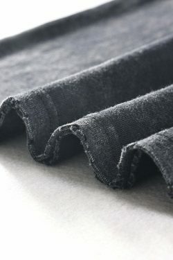 Midnight Anime Graphic Acid Wash Tee - Y2K Fashion Aesthetic Top for Women