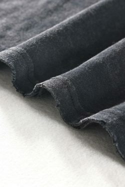 Midnight Anime Graphic Acid Wash Tee - Y2K Fashion Aesthetic Top for Women