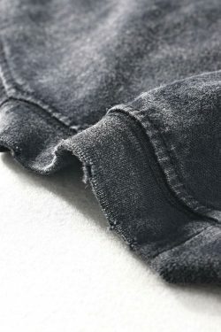 Midnight Anime Graphic Acid Wash Tee - Y2K Fashion Aesthetic Top for Women