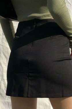 Midnight Magic High Waist Cargo Skirt - Y2K Aesthetic Coquette Style Women's Fashion