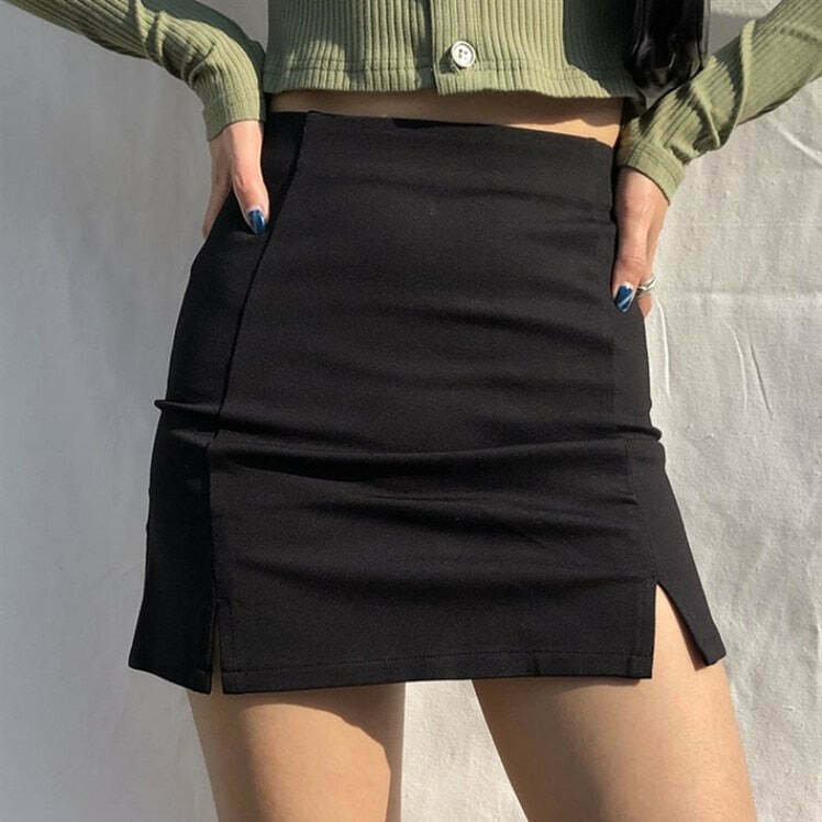 Midnight Magic High Waist Cargo Skirt - Y2K Aesthetic Coquette Style Women's Fashion