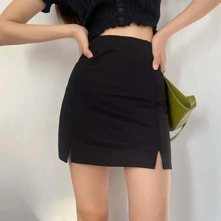 Midnight Magic High Waist Cargo Skirt - Y2K Aesthetic Coquette Style Women's Fashion