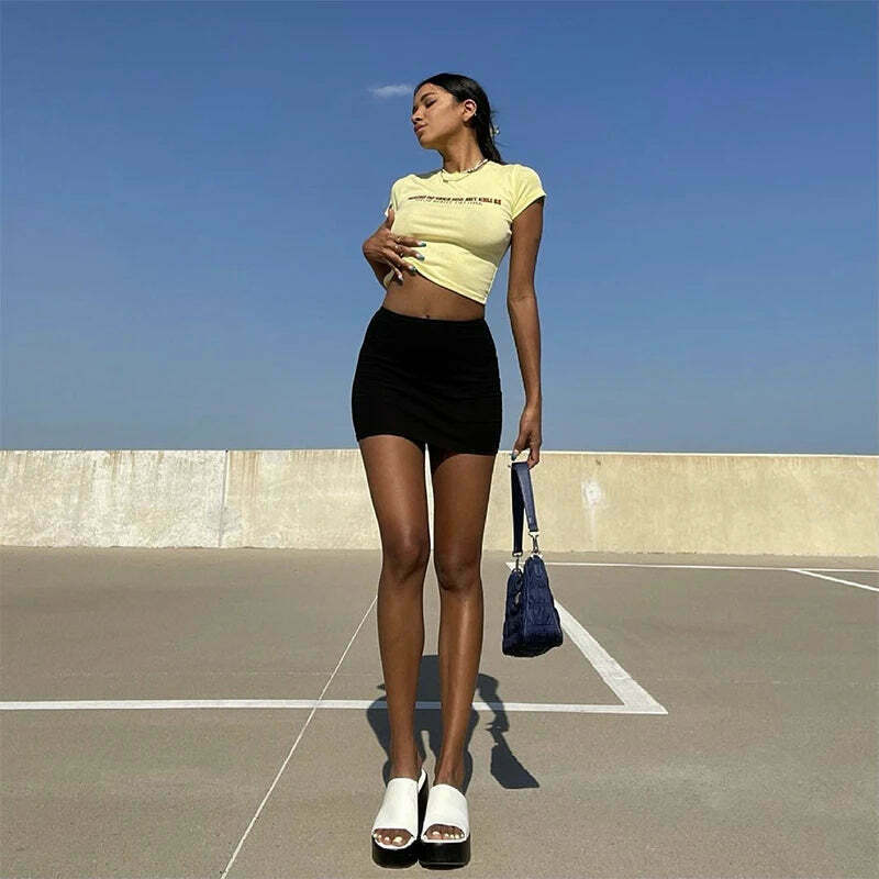 Midnight Mini A-Line Skirt: Y2K Fashion with Coquette Aesthetic, Grunge Style, and Pastel Goth Vibes