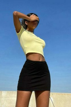 Midnight Mini A-Line Skirt: Y2K Fashion with Coquette Aesthetic, Grunge Style, and Pastel Goth Vibes