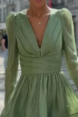 Mint Green Pleated Cake Dress - Y2K Aesthetic Outfit for Women - Coquette Style Fashion