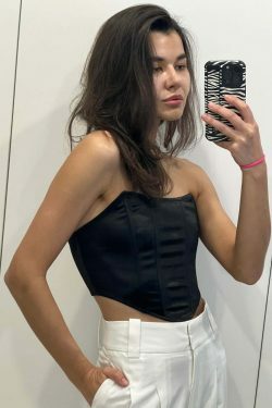 Naomi Corset Crop Top - Y2K Fashion Icon for Coquette Aesthetic with a Touch of Grunge Style