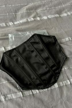 Naomi Corset Crop Top - Y2K Fashion Icon for Coquette Aesthetic with a Touch of Grunge Style