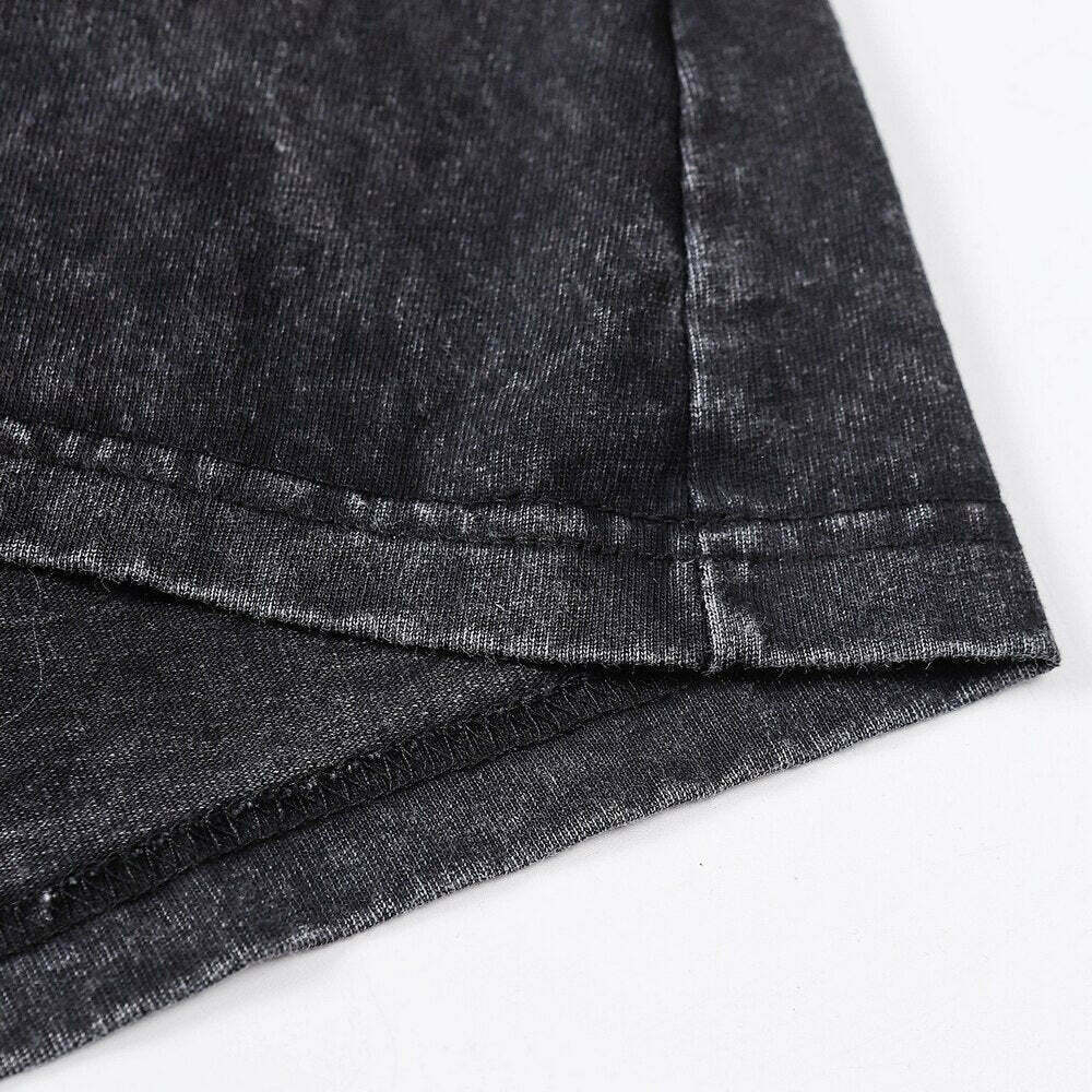 Nightmare Heart Acid Washed Graphic Tee - Y2K Fashion Aesthetic Top for Women Nightmare Heart Acid Washed Graphic Tee - Y2K Fashion Aesthetic Top for Women