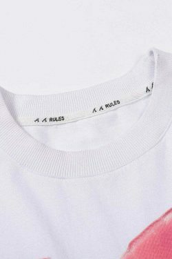 Nightmare Heart Acid Washed Graphic Tee - Y2K Fashion Aesthetic Top for Women