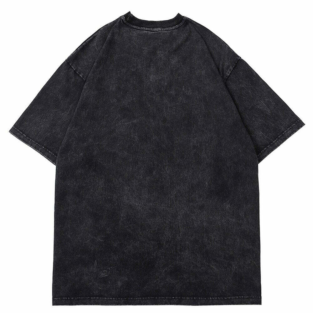 Nightmare Heart Acid Washed Graphic Tee - Y2K Fashion Aesthetic Top for Women Nightmare Heart Acid Washed Graphic Tee - Y2K Fashion Aesthetic Top for Women