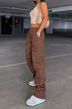 Nomad Chic Cargo Pant: Y2K Fashion with Coquette Aesthetic, Grunge Style, and Pastel Goth Vibes